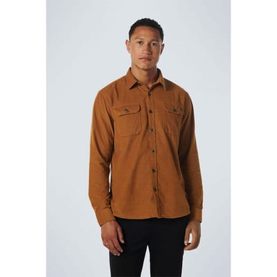 No Excess Shirt Corduroy Solid Caramel Maat: XXL | Casual Overhemden Outlet | Heren | Bruin
