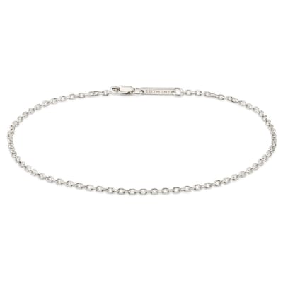 Argentia | Armband met 2 mm kabelschakels van ongecoat ruw 925 sterling zilver