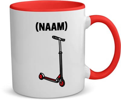 Akyol - step met eigen naam koffiemok - theemok - rood - Sport - skaters - skaten - 350 ML inhoud