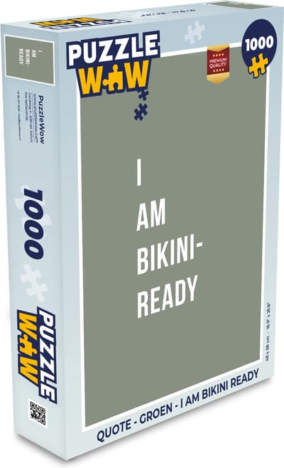 Puzzel Quote - Groen - I am bikini ready - Legpuzzel - Puzzel 1000 stukjes volwassenen