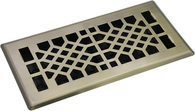 Vloer Roosters - Luchtroosters Verstelbaar - Luchtstroom Regelen - Niet Roestende Demper - 10x30 cm - Brons