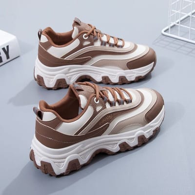 Dad's Schoenen Veelzijdig voor Vrouwenmenigten Originele Campus Casual Sportschoenen Dames Ins Mode Lompe Sneaker 40 koffie