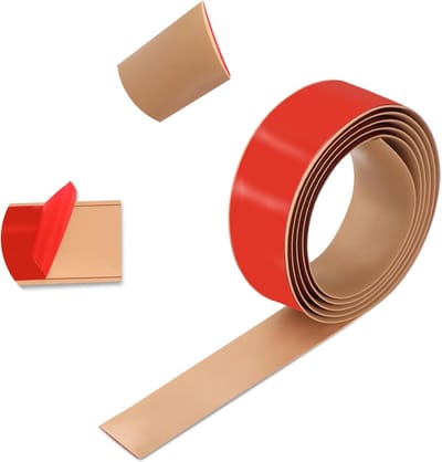 Overgangslijst Zelfklevend - Vloerstrip Deur - Vloeren Verbinden - Hoogwaardig PVC Materiaal - 200 cm x 4 cm - Bruin