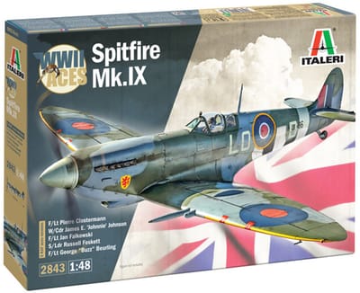 Italeri Modelbouwpakket Vliegtuigen - 2843 Supermarine Spitfie Mk.IX - WWII s - Brits Propellervliegtuig Plastic - 1:48 - Modelbouw