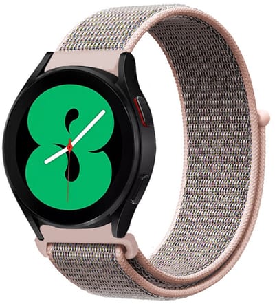 By Qubix - Sport Loop nylon bandje - Zand roze - Geschikt voor Xiaomi Redmi Watch 5 Active / Redmi Watch 5 Lite