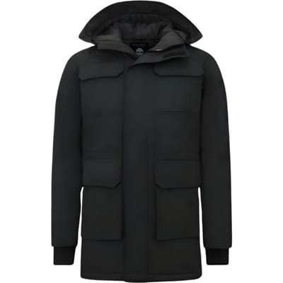 Winterjas Heren Parka - Gewatteerde Jassen Heren - 7169 - Zwarte Jas