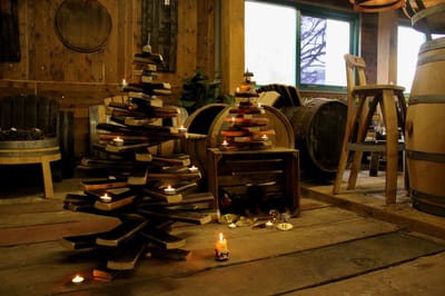 Barrelatelier Kerst 'Duigen' Boom Small - Houten kerstboom - Authentiek - Whisky - Kerst - Feestdagen - Decoratie - Kerstboom