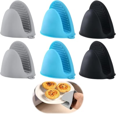 Dailygoods - 3 paar mini siliconen ovenwanten, hittebestendig en antislip voor keuken en koken