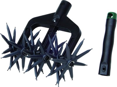 Tuinfrees 2-in-1 | Garden Star-frees voor zaadvoorbereiding en losmaken van de grond | Handmatige cultivator / rollencultivator voor tuin, gazon, onkruid, rolschoffel, staalgrondkruim | Zonder handvat