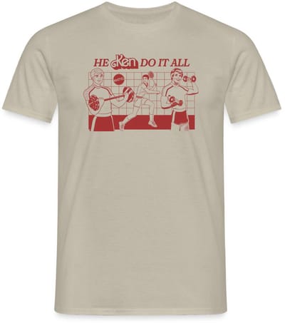 Barbie Design Spreuk He Ken Do It All T-Shirt Heren