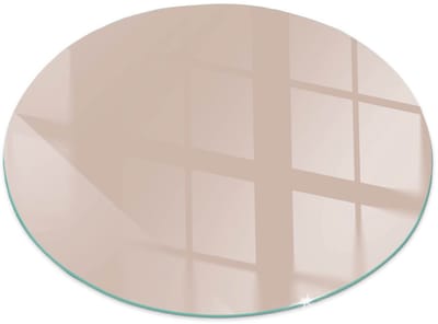 Tulup Kachel Vloerplaat - Kleur Lichtbruin Vloerplaat Voor Kachel - 50 cm - Oranje Onderplaat Kachel - Ronde Kachel Vloerplaat - Plaat Onder Houtkachel - Vloerplaat Openhaard - Plaat Voor Onder Houtkachel