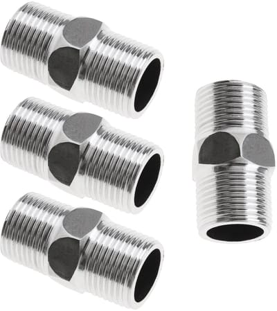 Dailygoody - Pijp Fitting - Roestvrij staal - Duurzaam - 1/2 inch - Quick Release - 4 stuks - Geschikt voor air en water