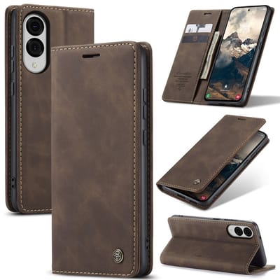 CaseMe Hoesje - Geschikt voor Samsung Galaxy S25 Edge Hoesje - CaseMe 013 Book Case - Donkerbruin