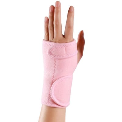 Polssteun Riem Orthopedische Handbrace Polsbandage Vingerspalk Verstuikingen Artritis Carpaal Tunnel Syndroom Brace Ondersteuningshulpmiddel Left hand roze