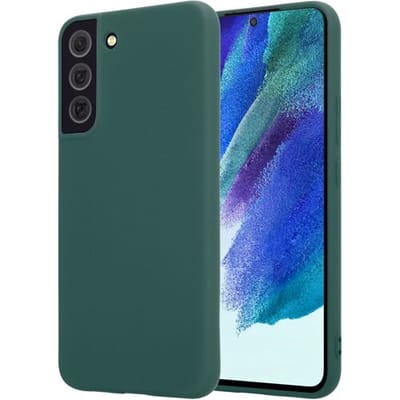 ShieldCase Hoesje geschikt voor Samsung Galaxy S22 silicone case - donkergroen - Flexibele en Duurzame Case - Stijlvolle Silicone Hoes - Val- en Krasbestendige Bescherming - Zachte Siliconen Beschermcase