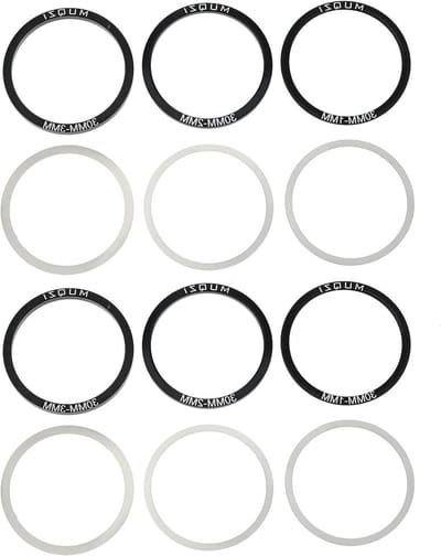 Fiets trapas sluitringen - Onderste afstandhouder - Fietsonderhoud - Duurzaam aluminium staal - 30 mm 12 stuks - Zwart