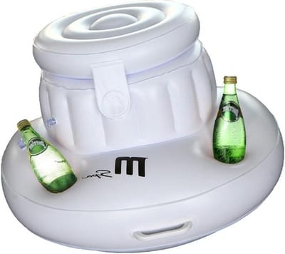 Opblaasbare Ice Box - Koelbox drankenschaal - Buitenfeestjes organiseren - Houdt drankjes koel - Ronde vorm - Wit