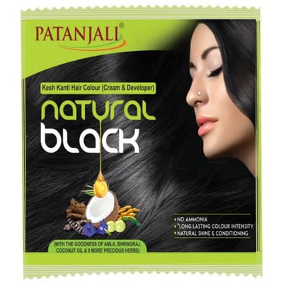 Crème colorante pour cheveux Noir Naturel 40g Natural Black 2 pcs Cream and Developer
