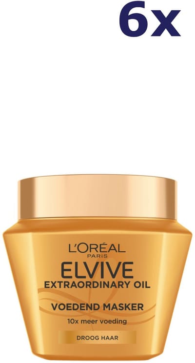 L'Oréal Extra Ordinary Oil Hair Mask - 6 x 300 ml - Voordeelverpakking