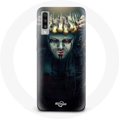 Coque pour Samsung Galaxy A50 - MANIACASE - Vikings Ragnar Lothbrok - Souple - Noir - Mixte