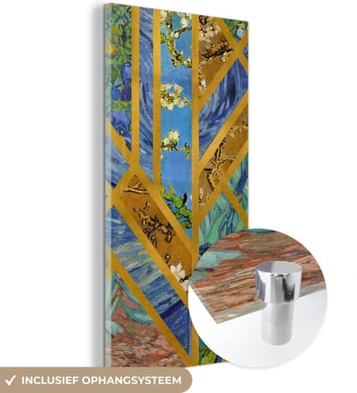 MuchoWow® Glasschilderij 20x40 cm - Schilderij acrylglas - Kunst - Vincent van Gogh - Oude meesters - Foto op glas - Schilderijen