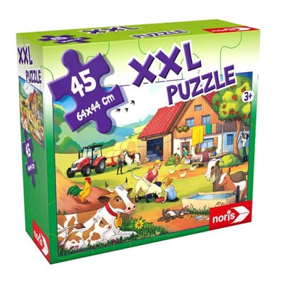 Noris XXL Puzzel vakantie op de boerderij | 45 Extra grote puzzelstukken | 64 x 44cm | 3+ jaar