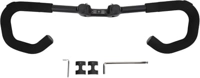 Fietsstuur Aluminium - Mountainbikestuur Opvouwbaar - Lange Afstanden Fietsen - Verstelbare Hoek 360 Graden - 620 mm Lengte - Zilver