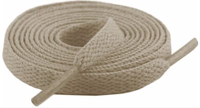 Scoby - Khaki Veters - Platte Schoenveters - Sneaker Laces - Beige Veters - Schoenaccessoire - 100CM - 8MM - Lichtbruin - 1 Paar
