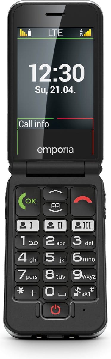 Emporia Joy - Senioren Mobiele Telefoon - Compatibel met Gehoorapparaat - Zwart