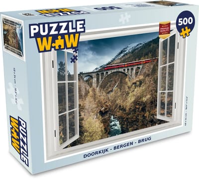 Puzzel Doorkijk - Bergen - Brug - Legpuzzel - Puzzel 500 stukjes