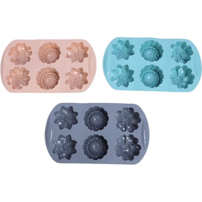 3 stuks Muffin Bakvorm Anti-aanbak Hittebestendig Siliconen Magnetron Vaatwasserbestendig Muffin Bakvorm voor L(for 6.5-9kg) beige