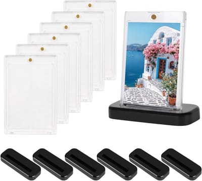 Magnetische Kaarthouders Set van 6 Stuks, Transparante Kaartstandaard voor Sport- en Spelkaarten, Ideaal voor Magische Tricks en Verzamelen