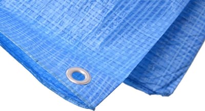 Unyqoos® Waterdicht blauw dekzeil 4x5 meter met aluminium ogen voor veelzijdig gebruik