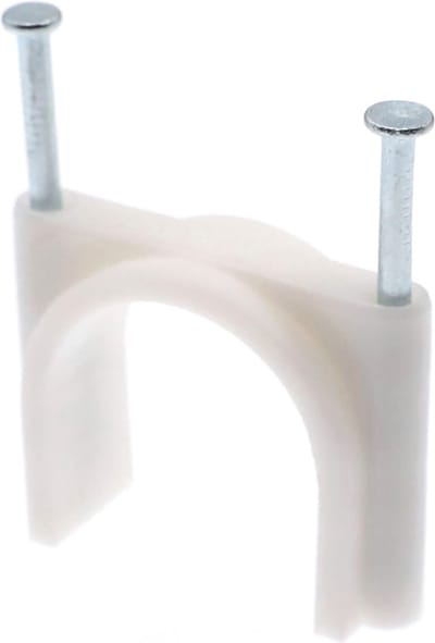 Kabelclip - Spijkerclip - Kabelklem - Kabelhouder - 30 mm - 25 stuks - Wit - Allteq