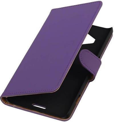 Bookstyle Wallet Case Hoesjes Geschikt voor Microsoft Lumia 950 XL Paars