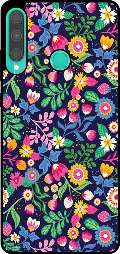 Smartphonica Telefoonhoesje Geschikt voor Huawei P40 Lite E met bloemen opdruk - TPU backcover case flower design geschikt voor Huawei P40 Lite E