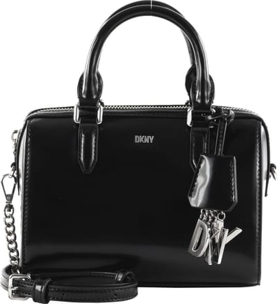 DKNY Handtas Schoudertas Paige SM Duffle Black / Silver Zwart