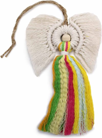 Macramé Engel - Regenboog