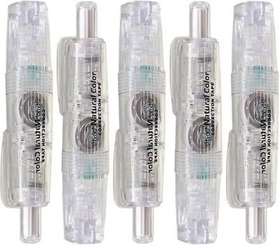 Dubbelzijdige Plakbandroller - Lijm Pen - Scrapbooking Kantoor Journaling - Verstoppingvrije Lijmtoepassing - 5 Stuks - Transparant
