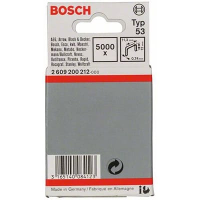 Bosch Accessories 2609200212 Nieten met fijn draad Type 53 5000 stuk(s) Afm. (l x b) 12 mm x 11.4 mm