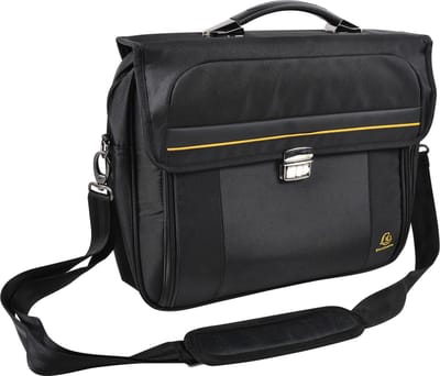 ACROPAQ Laptoptas polyester 15.6 inch – Lichtgewicht laptop tas – Laptoptas dames & heren – Computertas – Zwart