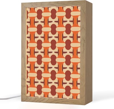 Tafellamp 20x30 cm - LED lamp - Geometrisch - Retro - Oranje - Decoratieve tafellampen - Dimbaar - Tafellampje slaapkamer - Woonkamer binnen