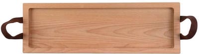 Bowls and Dishes | Puur Hout | Duurzaam | Beuken Serveertray 1-vaks handgreep leer 59 cm