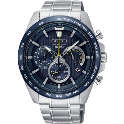 Seiko Casual Chronographs Staal Blauw 44mm | SSB301P1