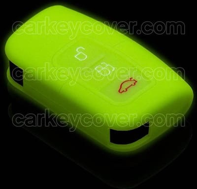 Autosleutel Hoesje geschikt voor Ford - SleutelCover - Silicone Autosleutel Cover - Sleutelhoesje Glow in the dark / Lichtgevend