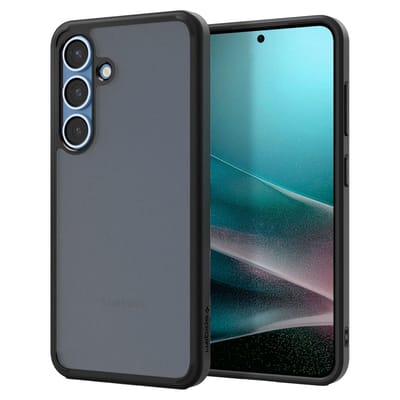 Spigen Ultra Hybrid Hoesje Geschikt voor Samsung Galaxy S25 Plus - Back Cover met Air Cushion - Frosted Zwart
