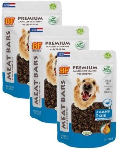 3x100 gr Biofood meat bars gans hondensnack