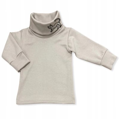 Dartomik Abcdefg-baby - Kindertrui - 74 - Beigemet Kat Print - Lange Mouwen