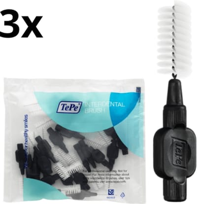 TePe Ragers Zwart - 3 x 25 stuks - Voordeelverpakking