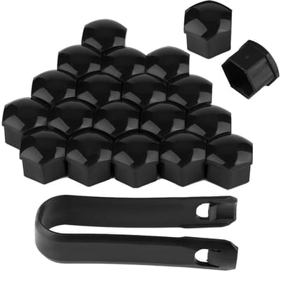 Cosensi - Dailygoods - Dailygoody - Wielmoer Velg Cover Caps - Beschermende Stofkap - Zwart - Wielmoer Covers - Voor Auto's en Voertuigen - 20 Stuks